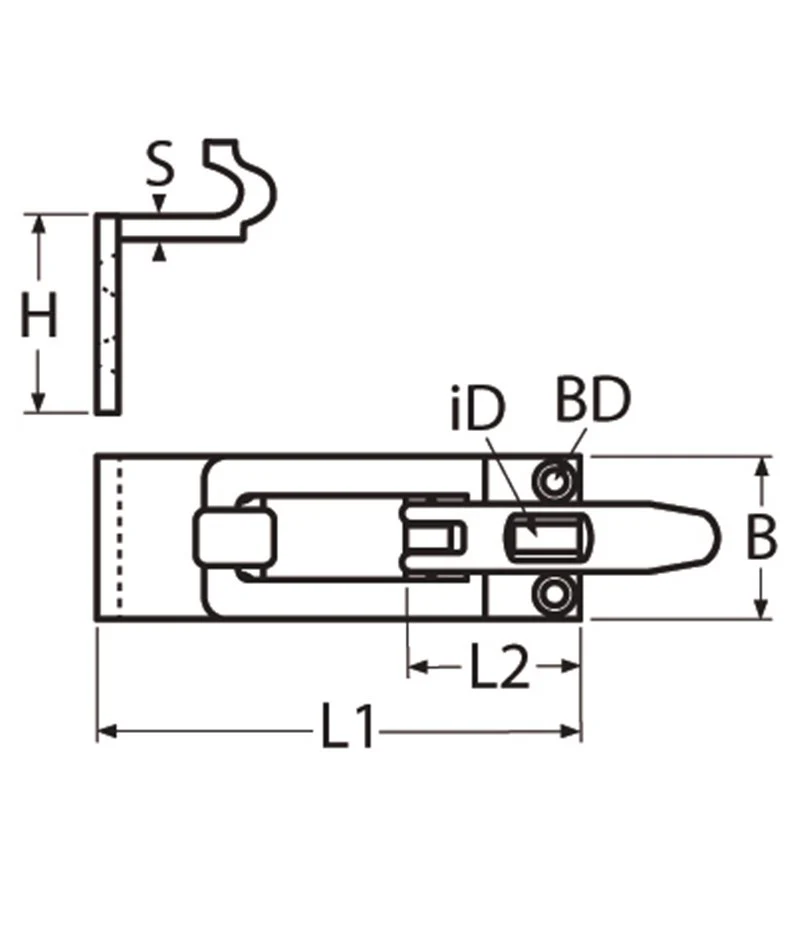 Marinetech Overvalscharnier 80x28mm - Image 2