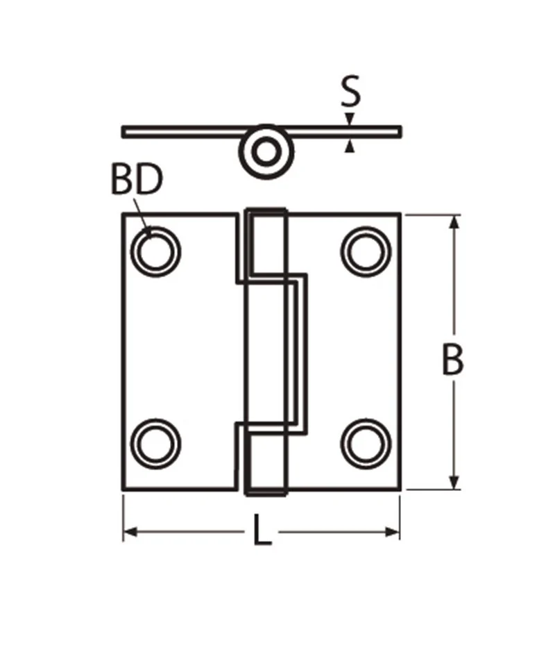 Marinetech Scharnier (bol) afmetingen l x b x dikte: 50x50x2mm - Image 2