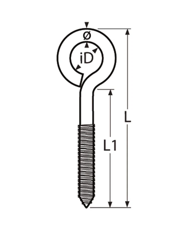 Marinetech Schroefoog 6x60 mm zware uitvoering - Image 2