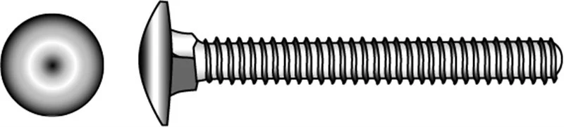 Marinetech Slotbout met Moer M6x40 (4 stuks) DIN603 - Image 2
