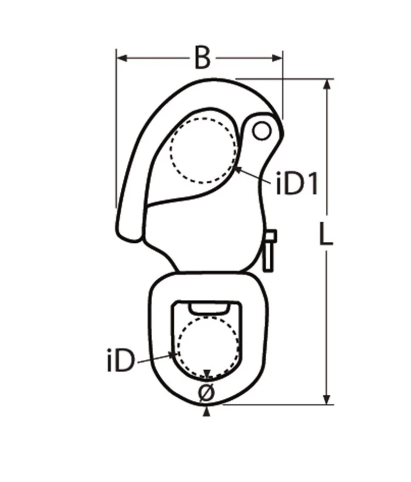 Marinetech Snapsluiting met Warteloog 128mm BL: 3.800kg - Image 2