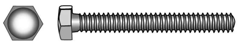 Marinetech Tapbout + Moer M8x50mm PK zaagsnede 2 stuks DIN933 - Image 2
