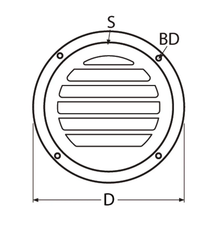 Marinetech Ventilatierooster 100 mm - Image 2