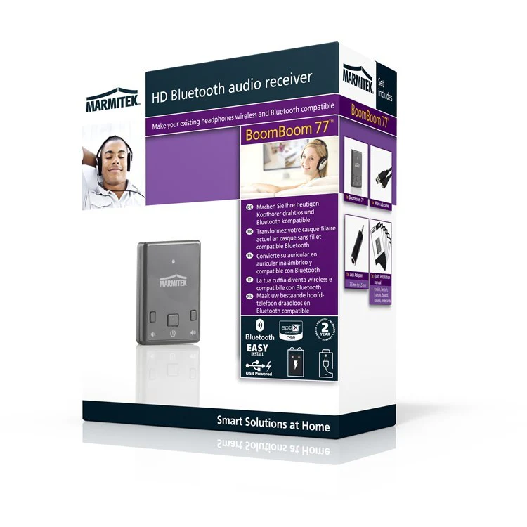 Marmitek BoomBoom 77 HD Bluetooth audio receiver tot max. 2 hoofdtelefoons - Image 5