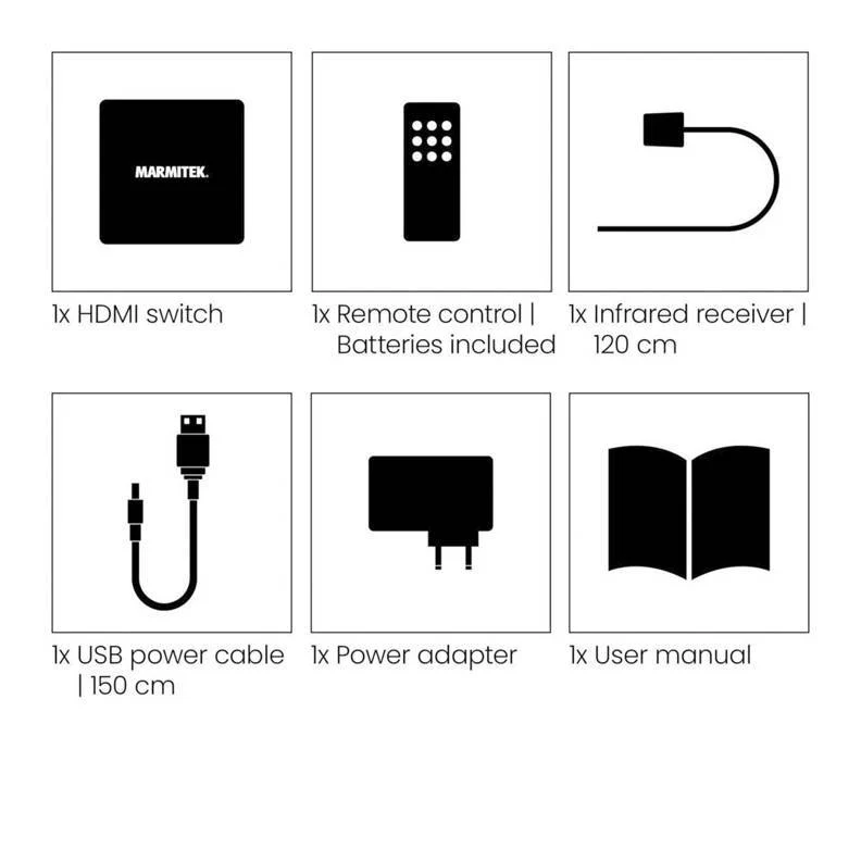 Marmitek Connect 350 UHD 2.0 HDMI auto switch | 5 in / 1 out | 3D | UHD | HDMI 2.0 - Image 6