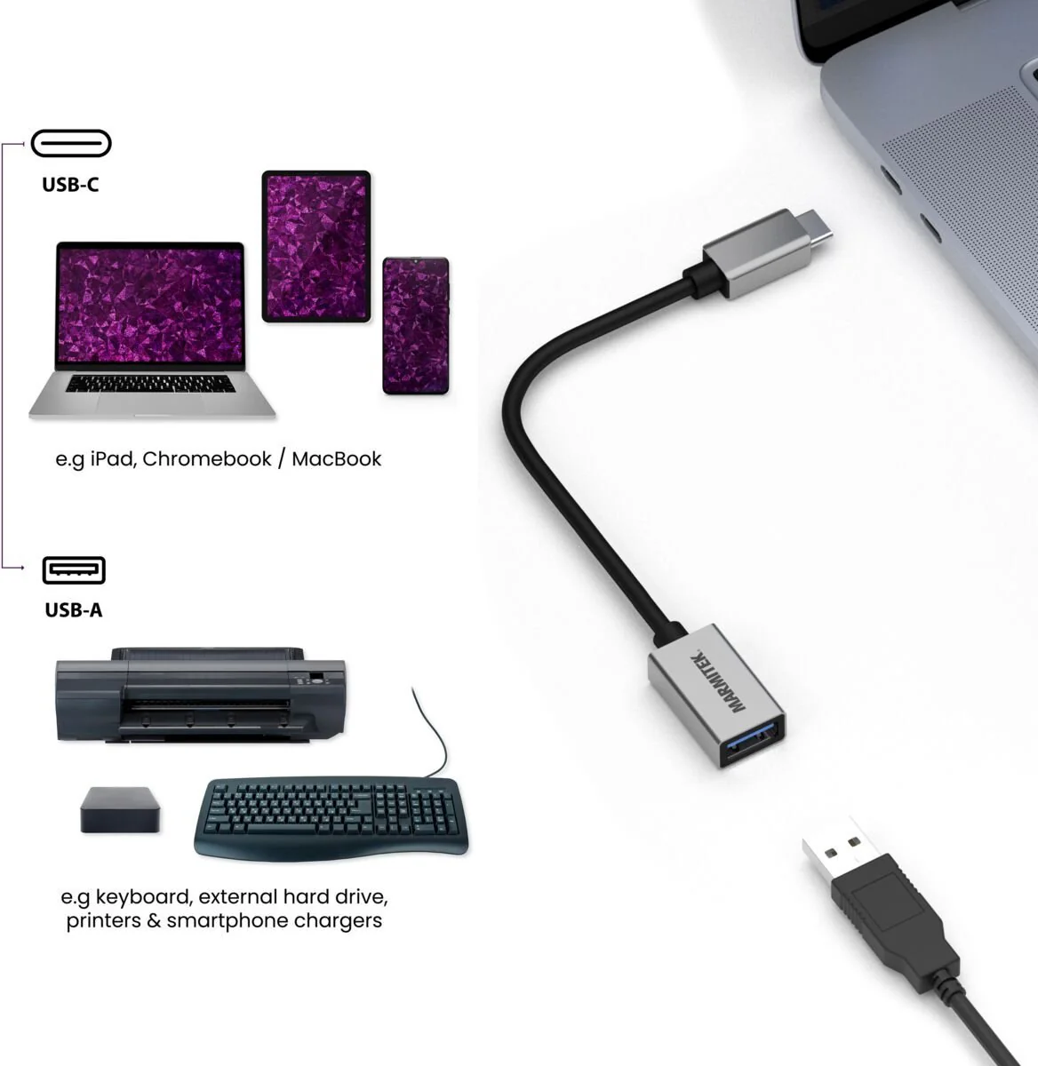 Marmitek CONNECT USB-C to USB-A - Image 3