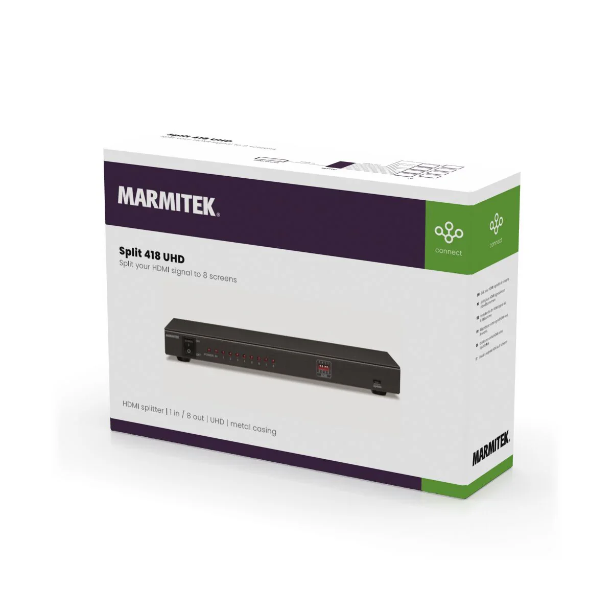 Marmitek Split 418 splits het signaal van uw HDMI uitgang, 3D, 1xin, 8xuit - Image 7