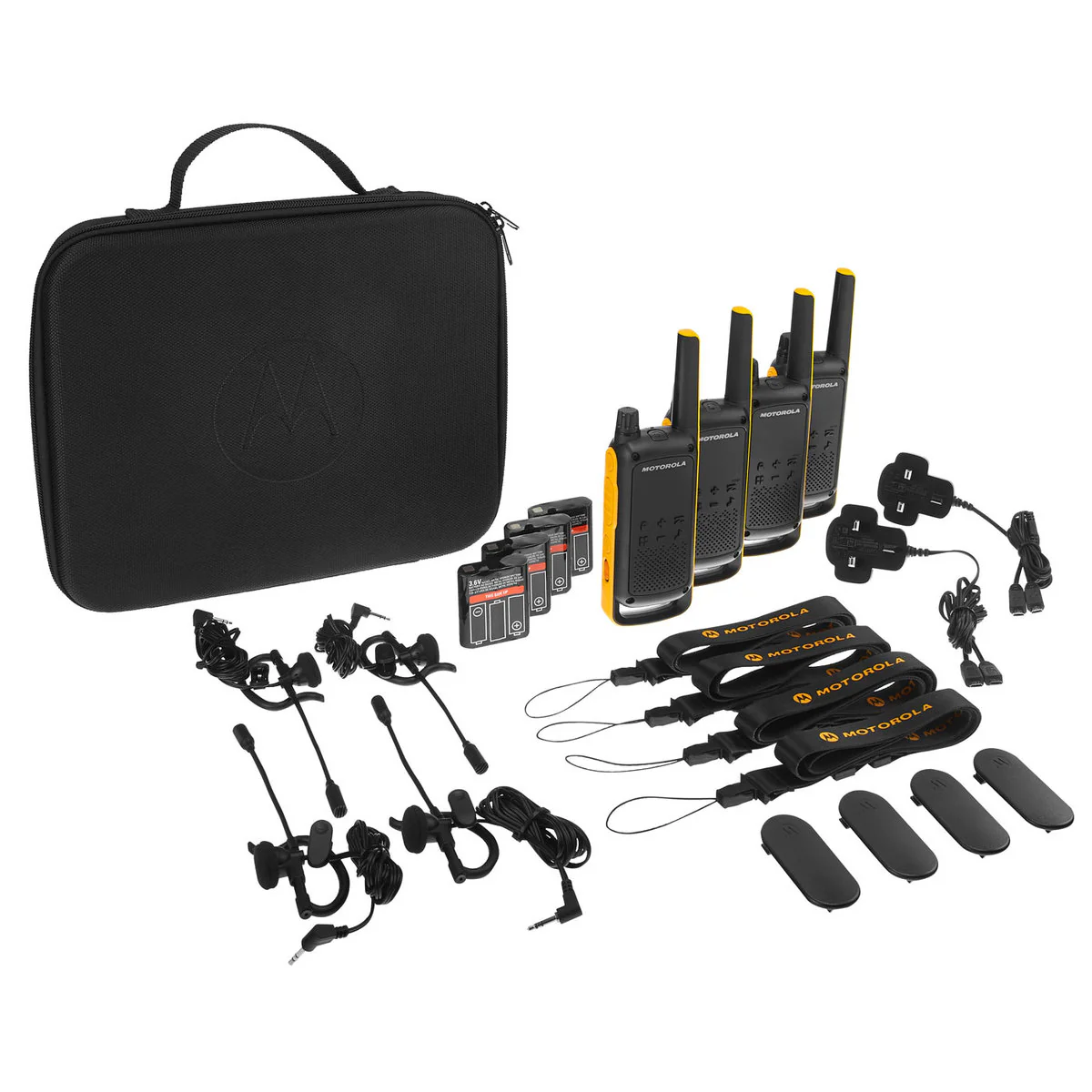 Motorola Talkabout T82 Extreme Quad Pack portofoonset zwart/geel - Image 2