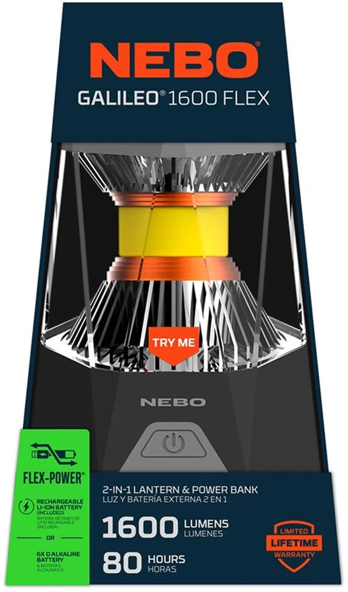 Nebo Galileo 1600 Flex lantaarn/powerbank oplaadbaar - Image 3
