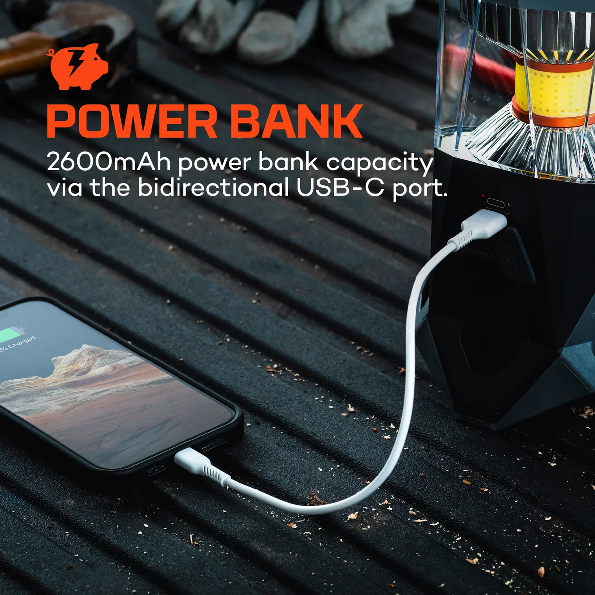 Nebo Galileo 1600 Flex lantaarn/powerbank oplaadbaar - Image 5