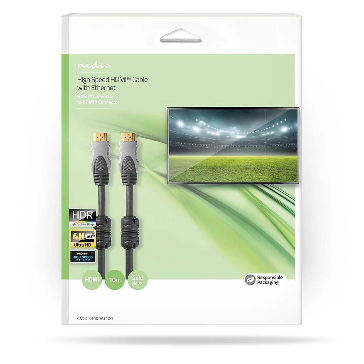 Nedis HDMI kabel met ethernet, lengte kabel 10 meter - Image 3