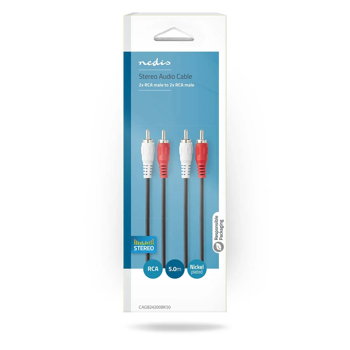 Nedis Stereo audio kabel van 2x RCA male naar 2x RCA male - Image 3