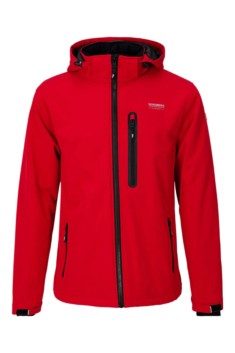 Nordberg Laser Gevoerde Softshell Ski Jas Heren - Rood