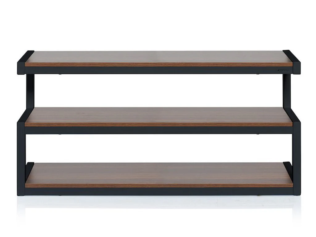 NorStone ESSE AV zwart/walnoot Audio TV meubel met drie plateau's - Image 2