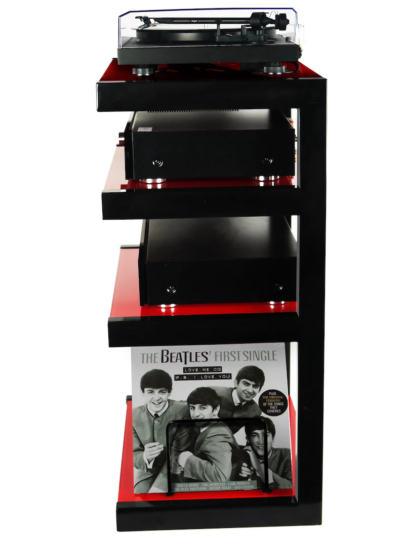 NorStone ESSE HIFI VINYL rood Audio meubel met 4 lagen - Image 3