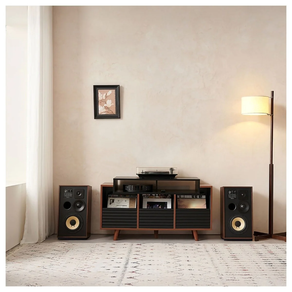 NorStone OSLO 1200 walnoot Platenspeler audio meubel - Image 3