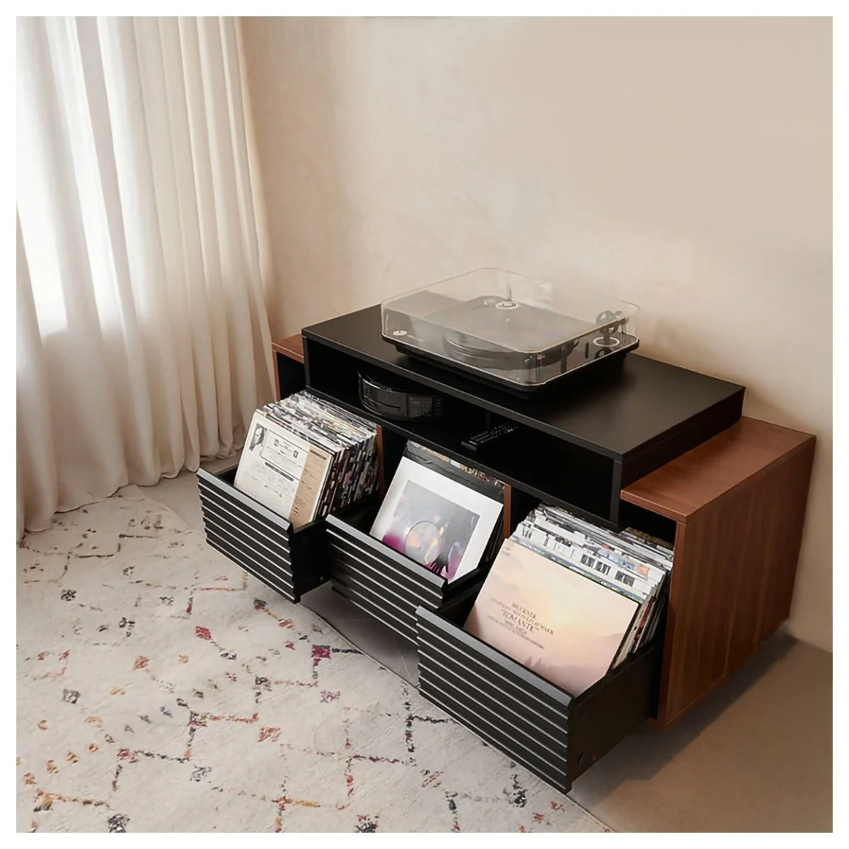 NorStone OSLO 1200 walnoot Platenspeler audio meubel - Image 4