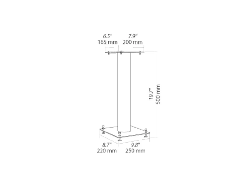 NorStone STYLUM 1 eiken Luidsprekerstandaards 50 cm hoog - Image 2