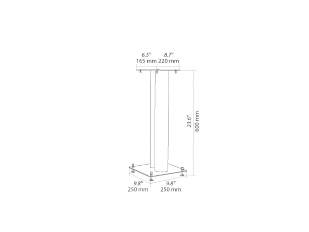 NorStone STYLUM 2 zilver Luidsprekerstandaards 60 cm Hoog - Image 3