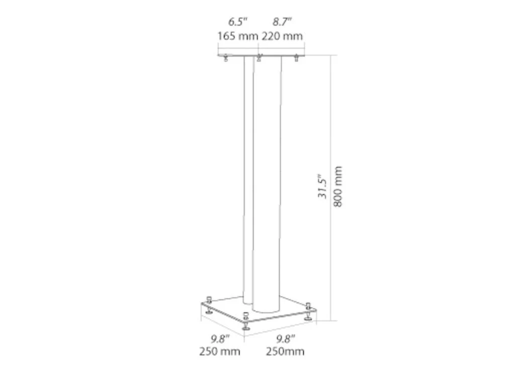 NorStone STYLUM 3 zwart Luidsprekerstandaards 80 cm hoog - Image 2