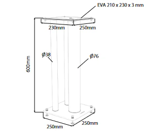 NorStone STYLUM MAX zwart Luidsprekerstandaards 60 cm hoog - Image 6
