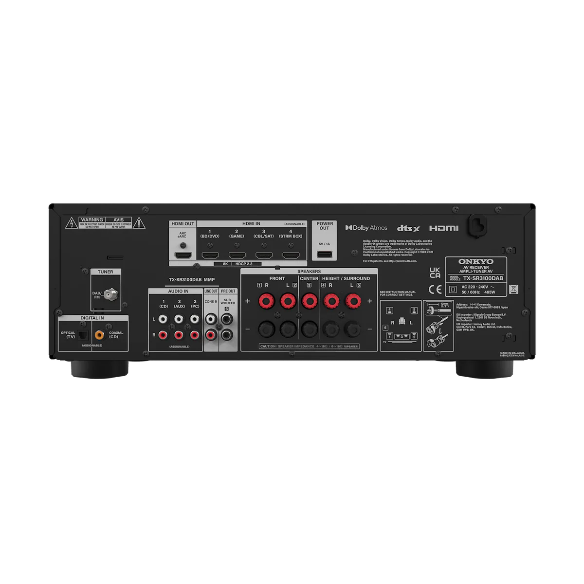 Onkyo TX-SR3100DAB Surround Receiver met DAB+ tuner - Image 3