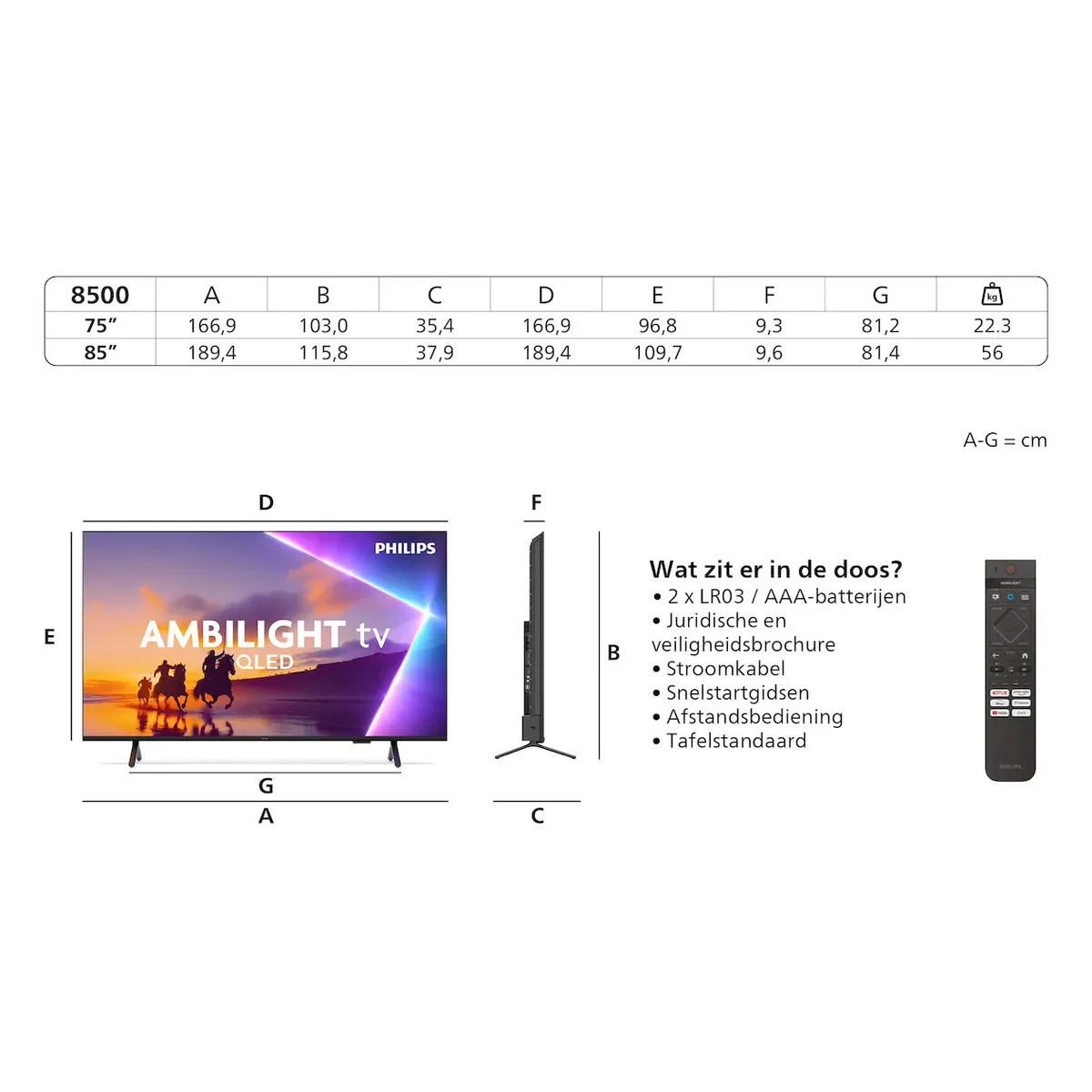 Philips 75PUS8500/12 Qled Smart Televisie met Ambilight - Image 13