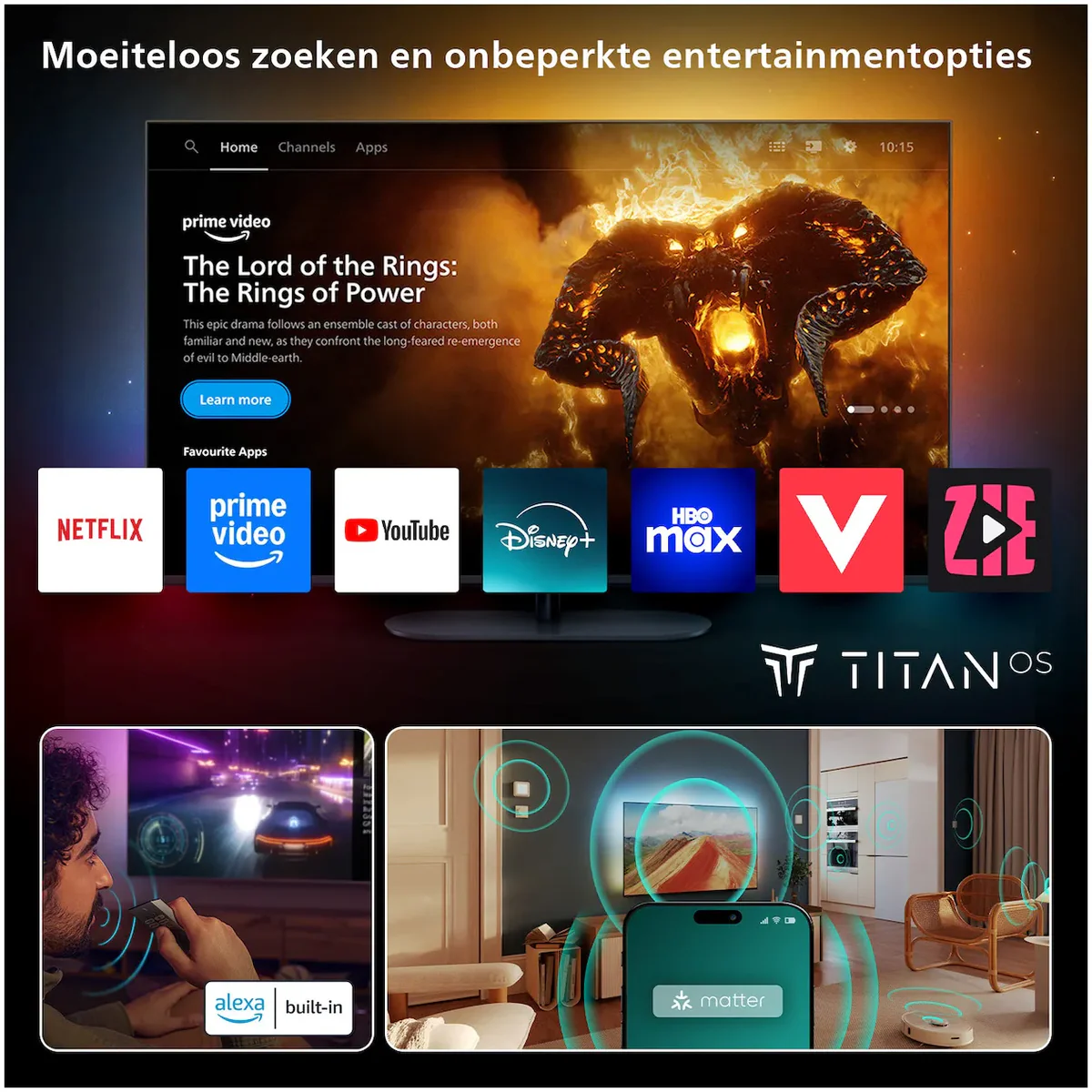 Philips 75PUS8500/12 Qled Smart Televisie met Ambilight - Image 4