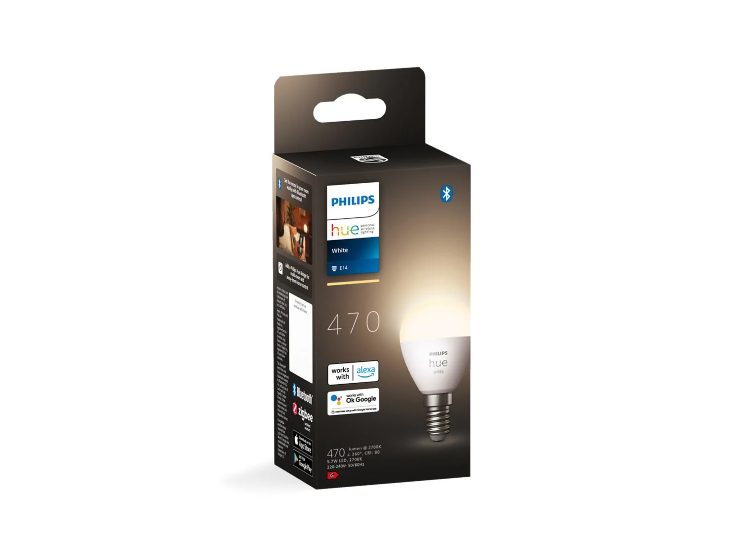 Philips HueW Hue E14 Ledlamp Kogel Warm Wit Licht - Image 6