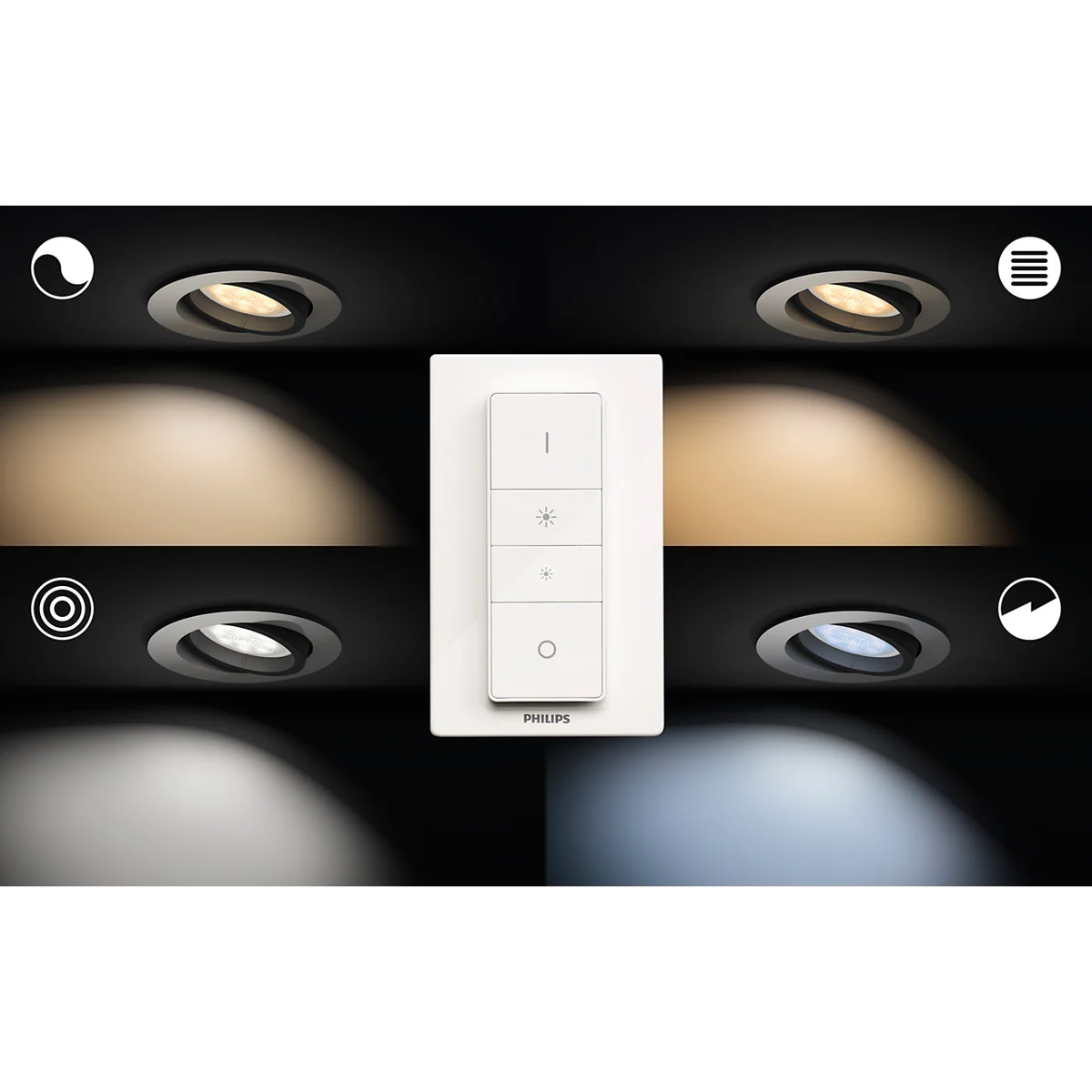 Philips MILLISKIN Hue inbouwspot vierkant inclusief dimswitch - Image 6