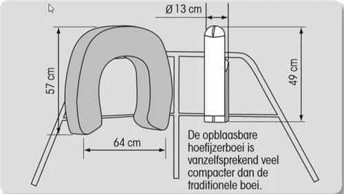 Plastimo Hoefijzerboei Opblaasbaar met licht - Wit - Image 3