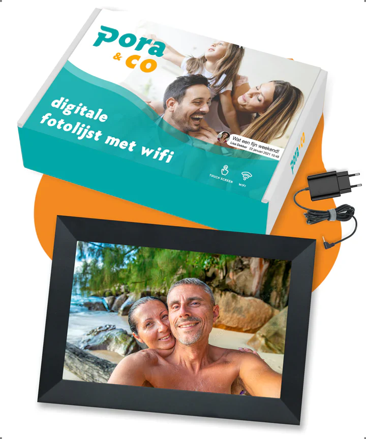 Pora & Co Digitale fotolijst 10 inch met WiFi en Frameo App zwart - Image 3