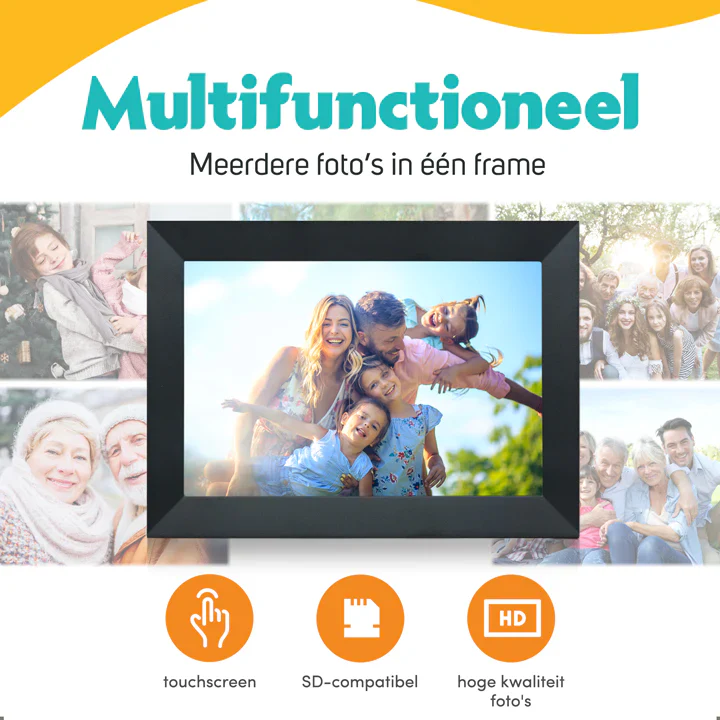 Pora & Co Digitale fotolijst 10 inch met WiFi en Frameo App zwart - Image 5