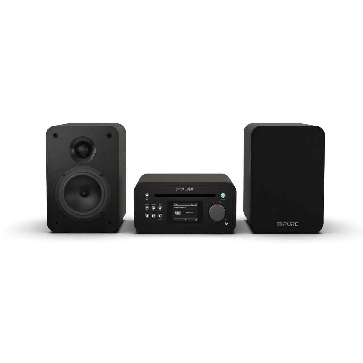 Pure ClassicStereo mini zwart Micro Set met speakers