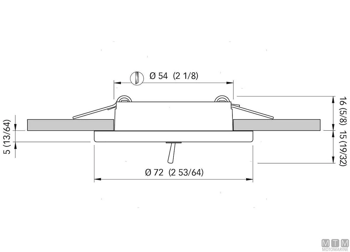 Quick Spot LED Switch diameter 72 mm - IP40 - Natuurlijk Wit - RVS