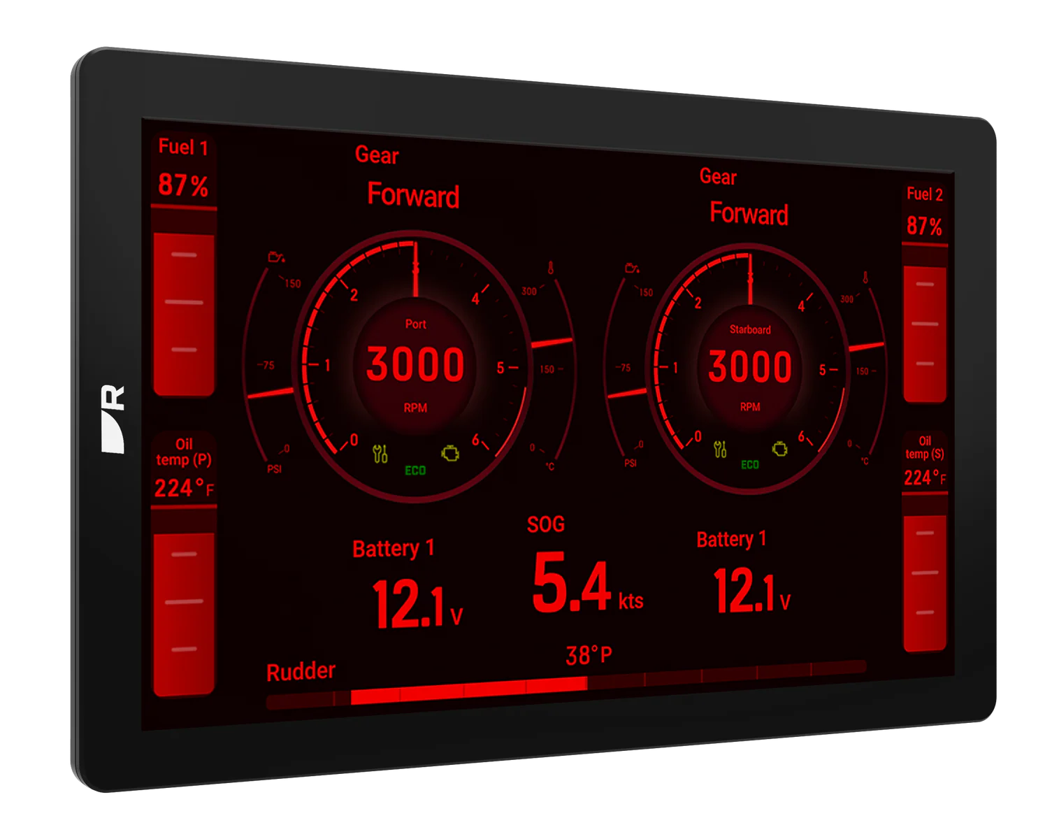 Raymarine Alpha 9 performance instrumentdisplay - Image 4