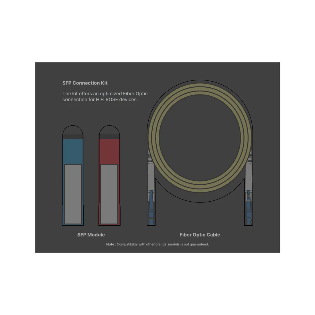 Hifi Rose SFP Connection kit optimaliseer Fibre Optic Connection voor HiFi Rose compnenten