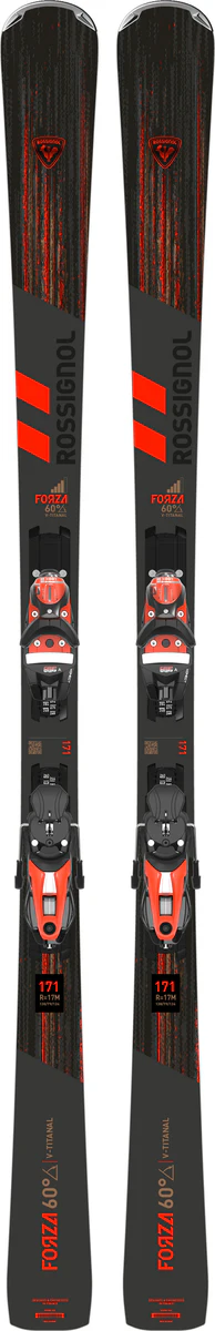 Rossignol Forza 60° V-TI Piste Ski's Heren - Zwart/Rood
