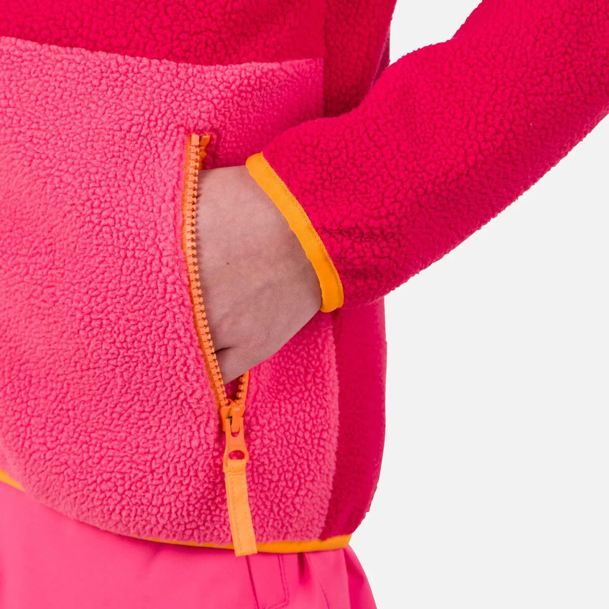 Rossignol Jr Alltrack FZ kinder fleece vest roze - Image 4