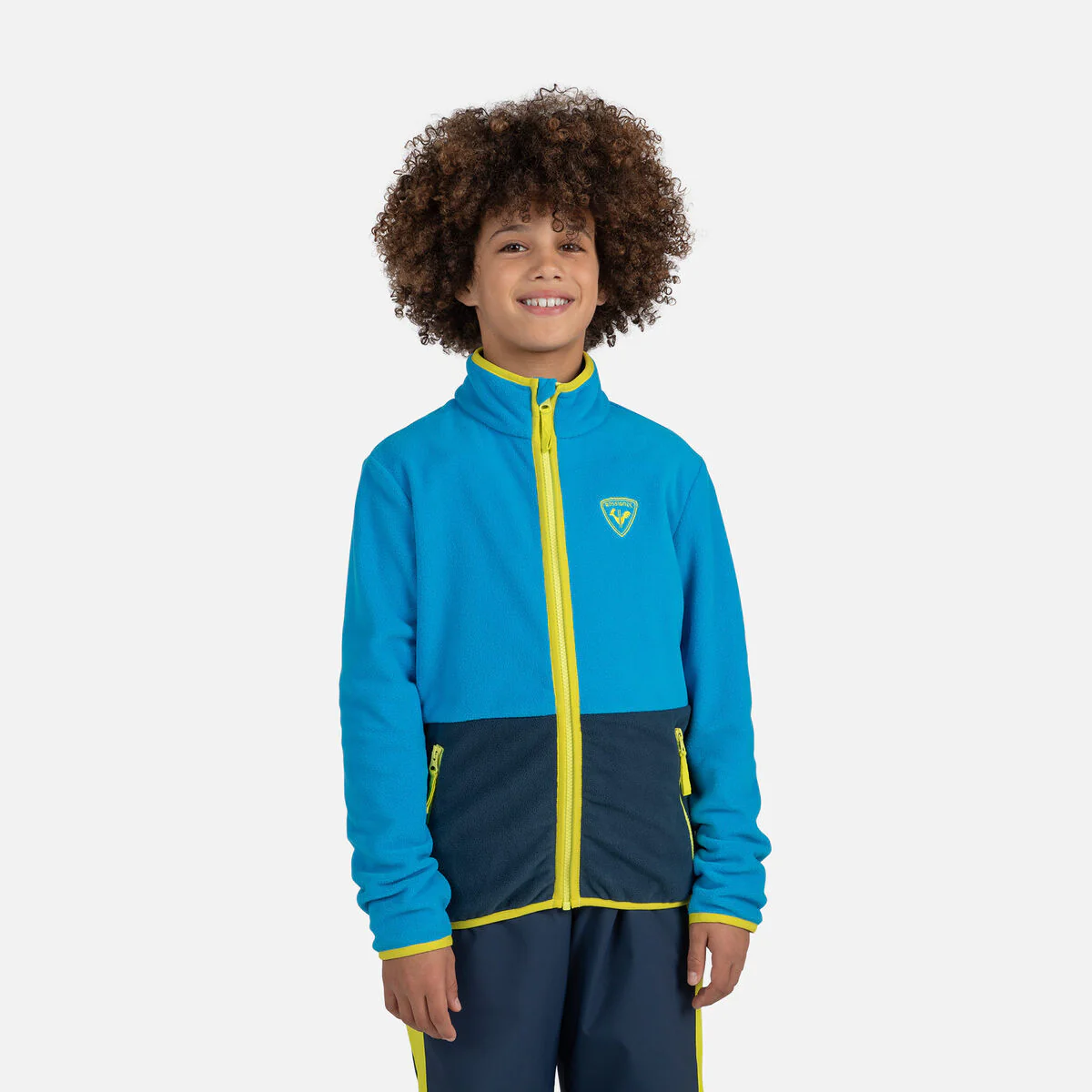 Rossignol Jr Strawpile FZ kinder fleece vest blauw