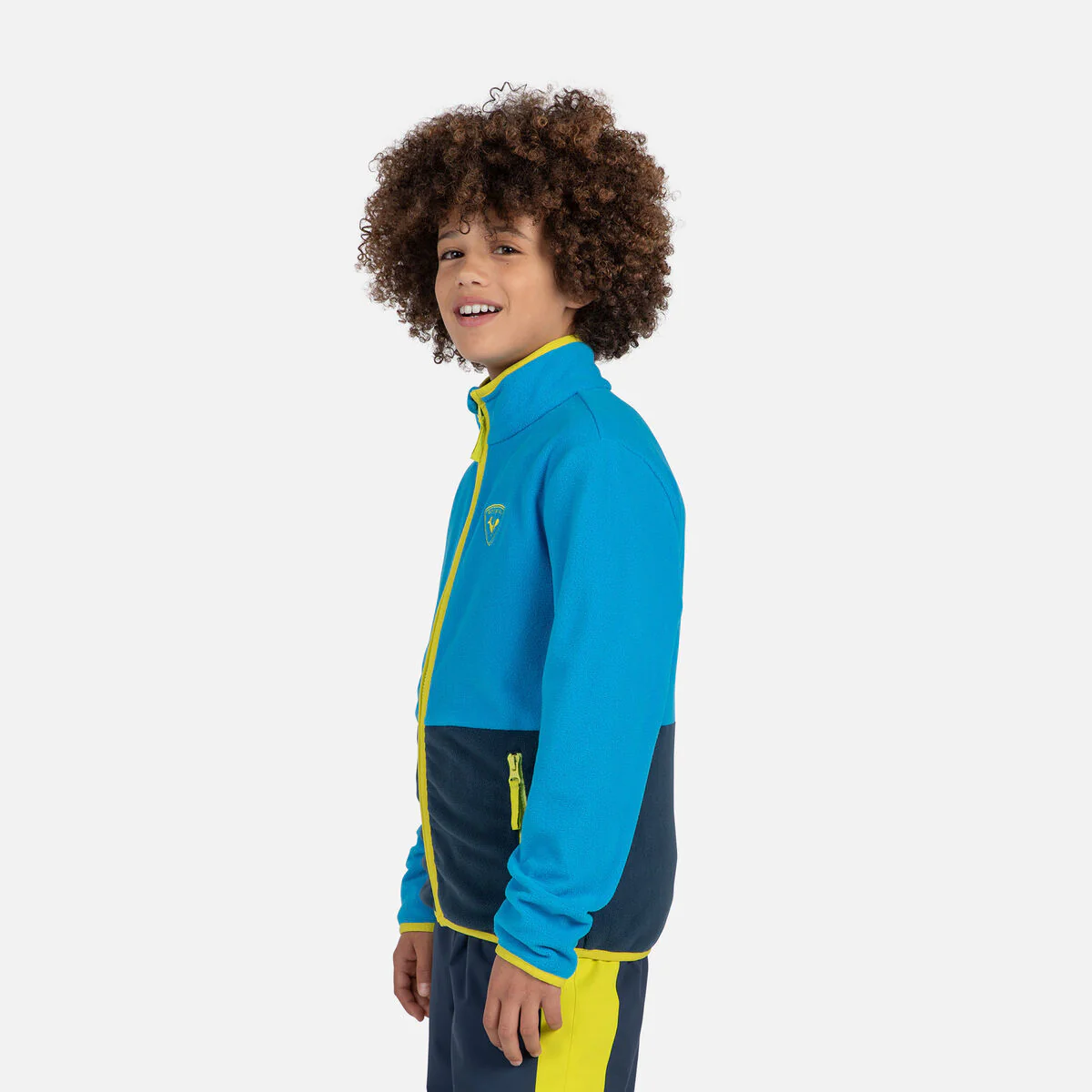 Rossignol Jr Strawpile FZ kinder fleece vest blauw - Image 3