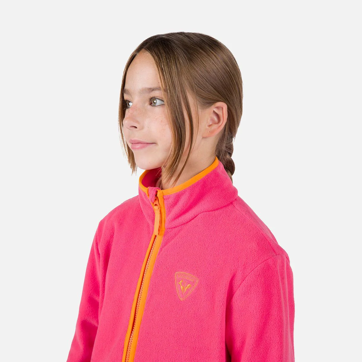 Rossignol Jr Strawpile FZ kinder fleece vest roze - Image 4