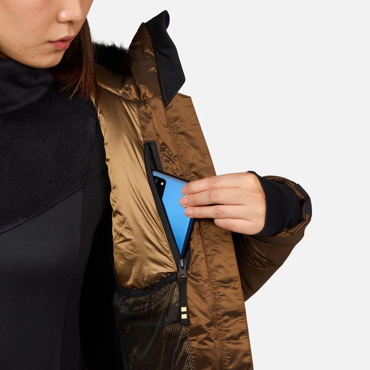 Rossignol Ventina Bomber Ski Jas Dames - Brons - Image 6
