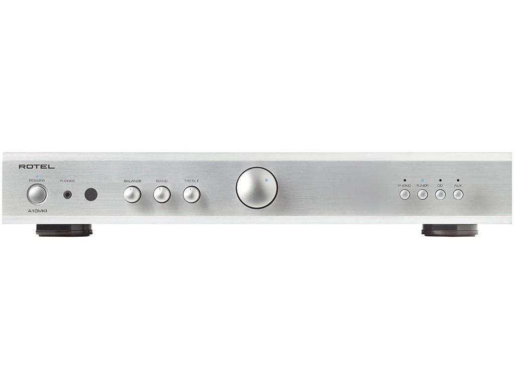 Rotel A10MKII zilver slanke geïntegreerde versterker