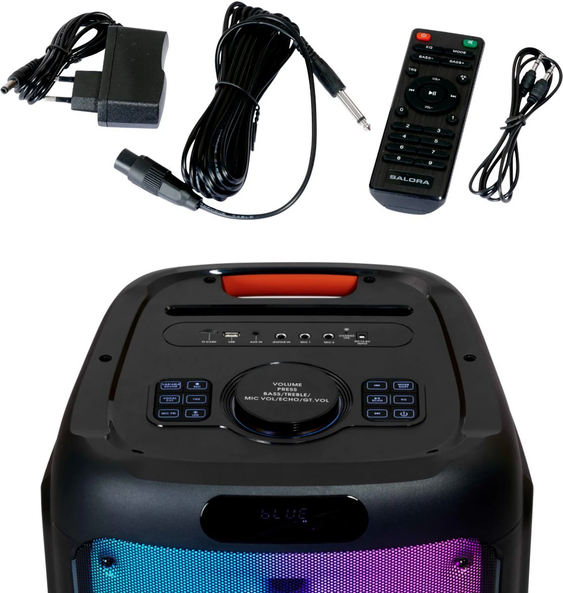 Salora Partyspeaker 1200 met verlichting en ingebouwde accu - Image 3