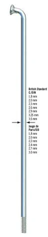 Sapim 2 x 286 mm RVS fietsspaak