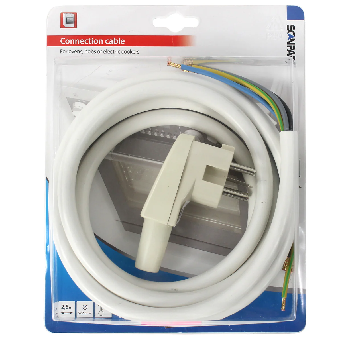 Scanpart Oven aansluitkabel 5x2.50mm 2.5m met Perilex stekker - Image 2