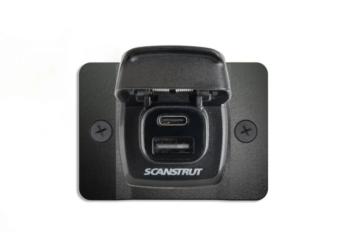 ScanStrut Flip Pro snellader IPX4 waterdicht USB-A en USB-C aansluiting 12-24 V met montageplaat - Image 2