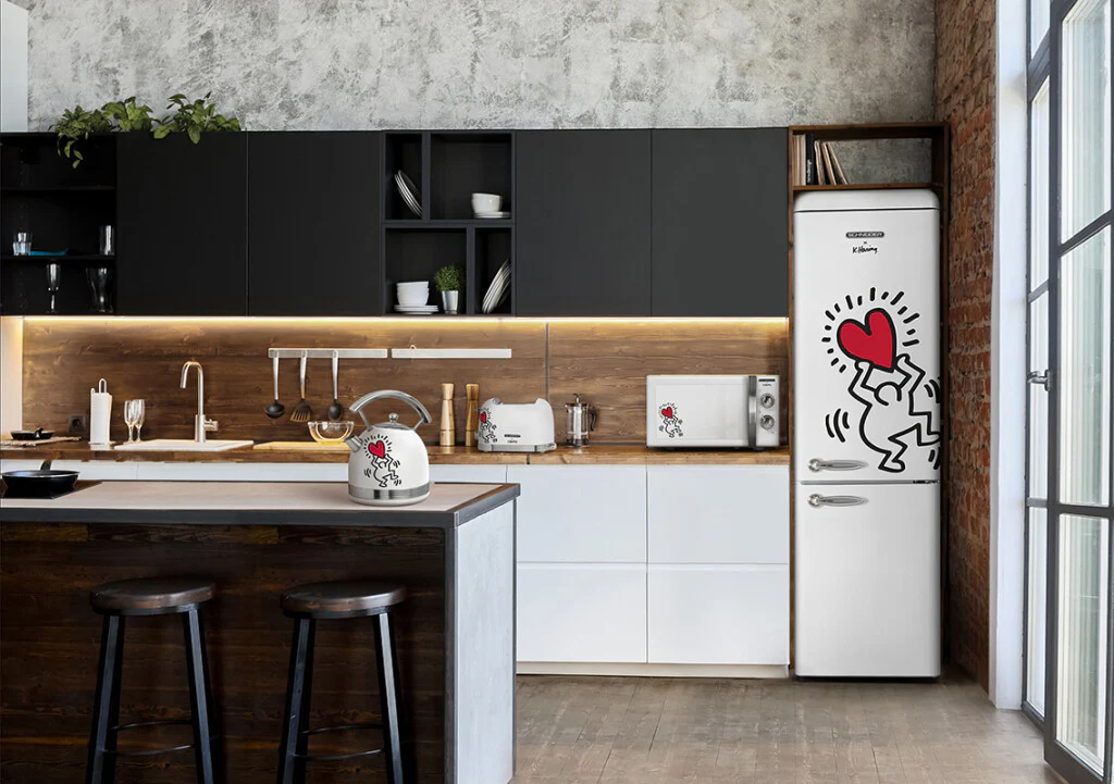 Schneider SCDD211KTECW Koelvries combinatie, Keith Haring design - Image 6