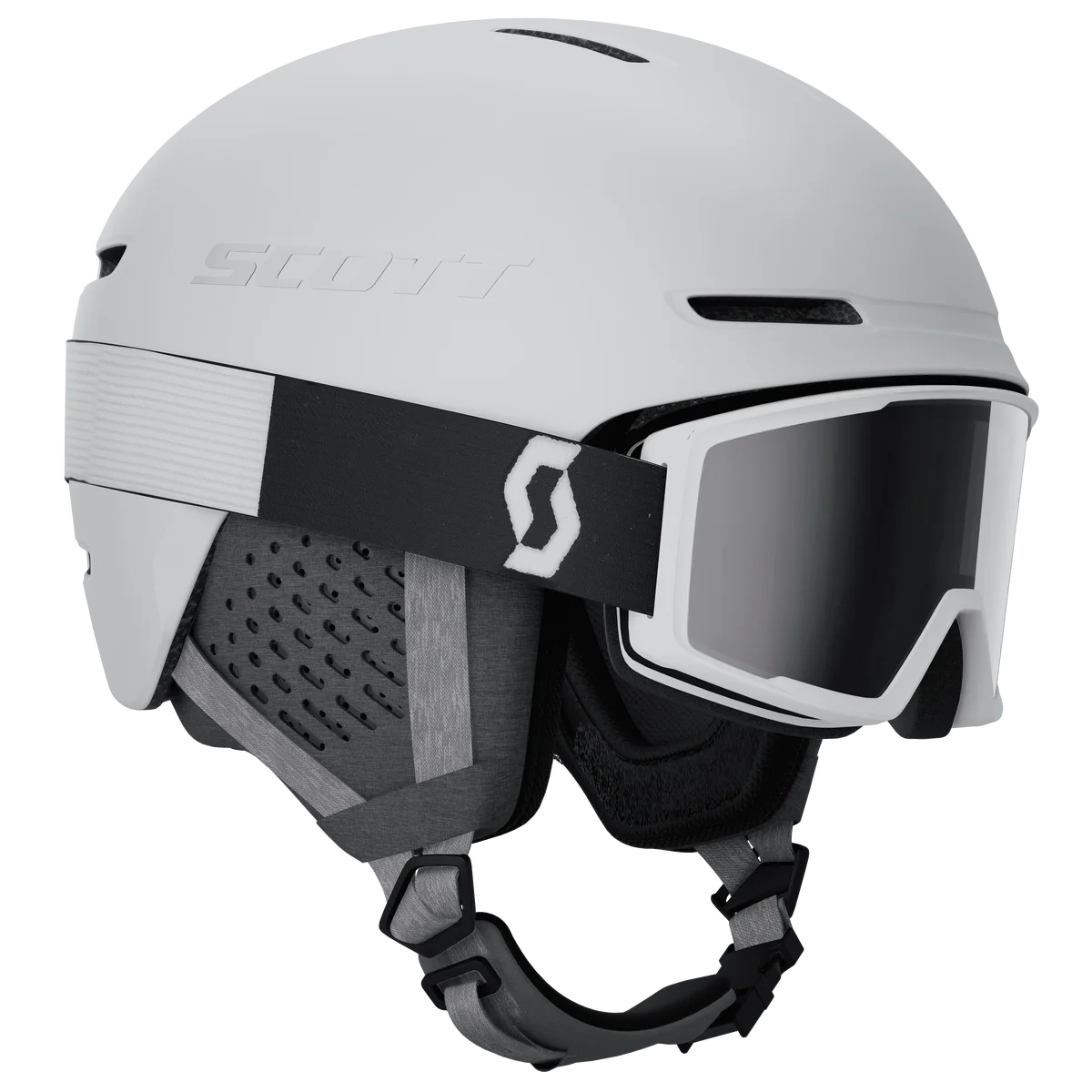 Scott Track + Factor Pro Skihelm + Skibril Set - Wit